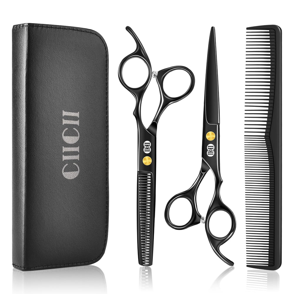 CIICII black shears front view showing sleek finish and professional look