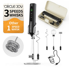 CIRCLE JOY front view showing wand and stand for neat countertop storage