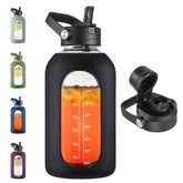 CIVAGO front view glass water jug showing capacity and sleek design for reliable hydration