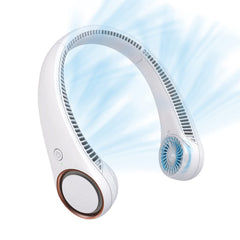 CIVPOWER neck fan front view showing compact design and hands-free cooling