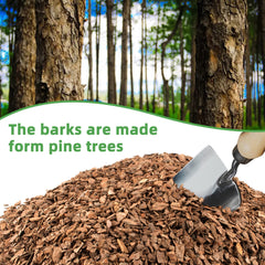 CJGQ close-up of pine bark chips highlighting coarse texture for airflow