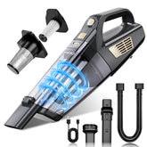 CKIKH front view handheld vacuum showing compact cordless design and suction port for easy storage