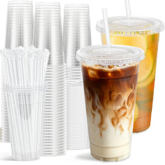 Clawsoff front packaging showing 100 cups, lids, straws for easy serving