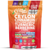 Clean Nutraceuticals Gluco Defend front bottle view showing 120 capsules benefit convenience