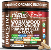 Clean Nutraceuticals front bottle shot showing label and capsule count benefit