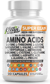 Clean Nutraceuticals front packaging showing full amino blend and benefits