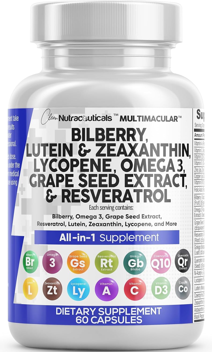 Clean Nutraceuticals front packaging shows product and benefits clearly
