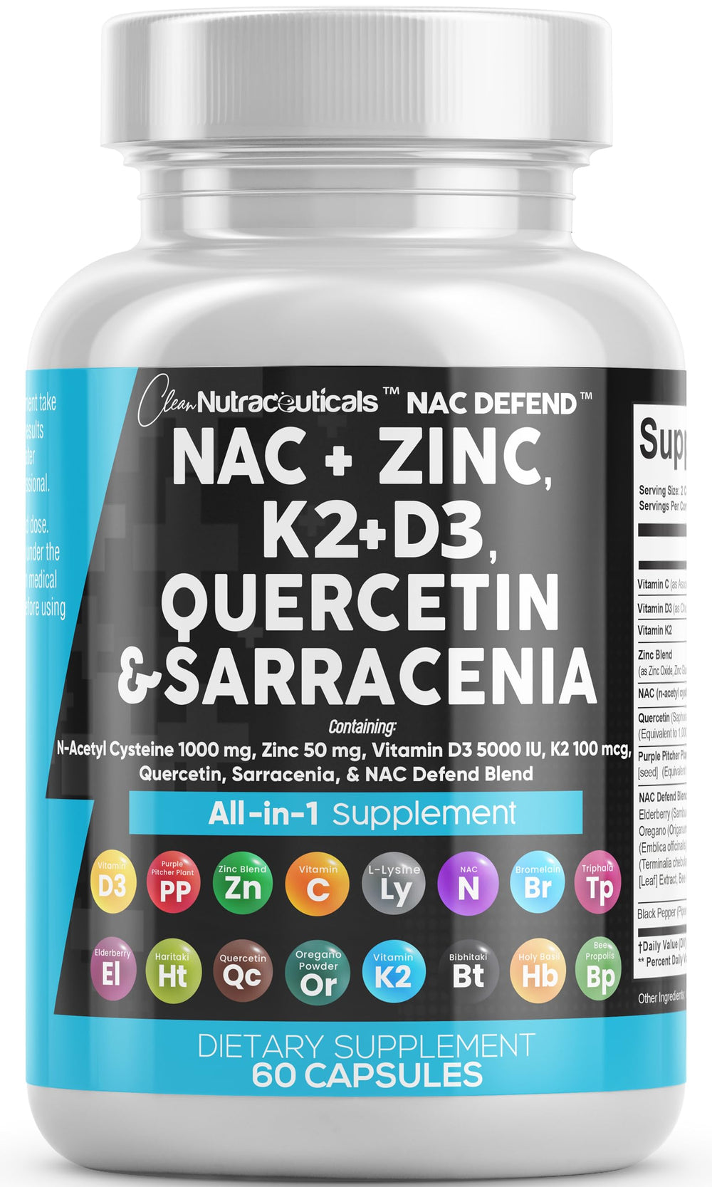 Clean Nutraceuticals front packaging showing NAC Defend bottle for easy identification