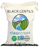 CLEAR CREEK front packaging showing 4 lb bag and product name, convenient pantry staple