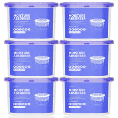 CLEVAST front packaging showing six unscented moisture absorber boxes and benefits