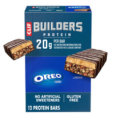 CLIF BUILDERS front packaging showing 12-count convenience and brand