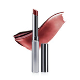 Clinique Almost Lipstick Nude Honey front view showing tube and elegant packaging benefit: easy application