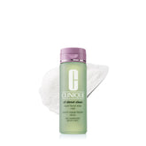 Clinique front bottle view showing mild cleanser and clear packaging benefit