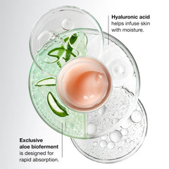 Clinique pump dispensing a drop demonstrating Clinique quick-absorbing hydration