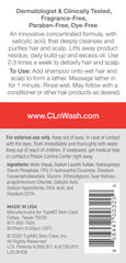 CLn label close-up displaying ingredient and directions benefits