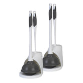 Clorox front view of plunger brush caddy showing compact storage and clean design
