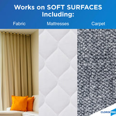 CloroxPro applied to carpet with visible stain reduction benefit