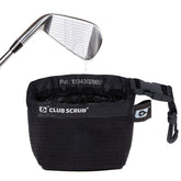 Club Scrub front view showing compact design and black microfiber exterior for easy carrying