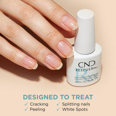 CND RescueRXx close-up of serum texture highlighting moisturizing oils