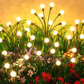 Cnuoky front view of multiple stakes showing garden decoration benefit