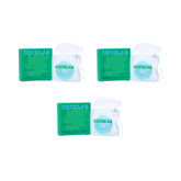 Cocolab Cocofloss front packaging showing mint three-pack and benefits