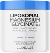 Codeage front packaging showing liposomal magnesium glycinate and benefits