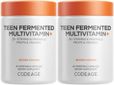 Codeage front packaging showing teen multivitamin benefits and 2-pack convenience