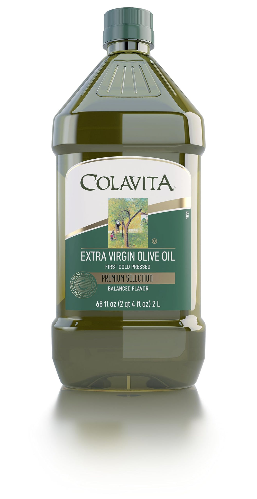 Colavita 68 oz front bottle showing brand and size for reliable supply