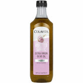 Colavita front label showing roasted garlic EVOO brand and clear flavor information