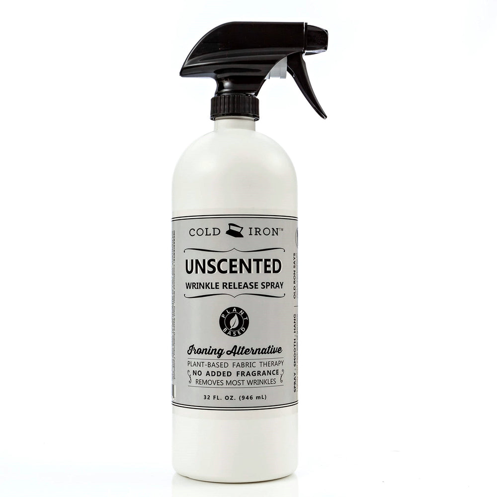 Cold Iron front bottle view showing unscented plant-based formula benefit