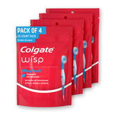 Colgate Wisp front packaging showing peppermint travel brushes for quick freshness