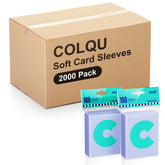 COLQU front packaging of 2000 clear sleeves shows quantity and size benefit