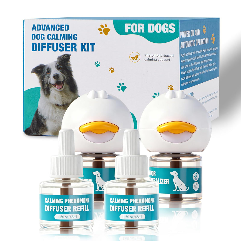 Comfidog front packaging showing kit contents and calming benefit