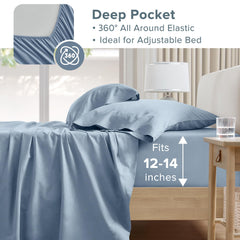 Comfort Spaces folded flat sheet showing full Twin XL size and neat presentation