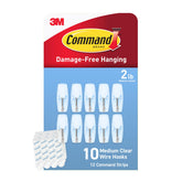 Command medium clear wire hook front packaging showing contents and convenience