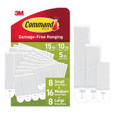 Command front packaging showing assorted picture hanging strips and benefits