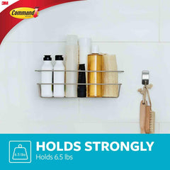 Command water-resistant strips close-up showing strong adhesion benefit