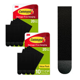 Command front packaging showing 20 black XL strip pairs and benefits