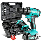 COMOWARE front view of cordless drill showing compact design and controls, enhances handling