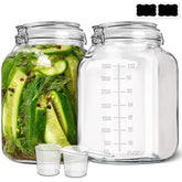 ComSaf two jars front view showing capacity and matching lids for pantry organization