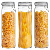 ComSaf front view three jars showing organized pasta for quick access