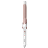 Conair front view in white and rose gold showing sleek curling iron benefits