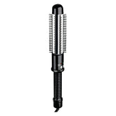 Conair front view of curling iron brush showing controls and grip for easy styling