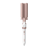 Conair front view of triple barrel waver showing shape and finish for easy styling