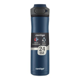 Contigo Cortland Chill front view showing blueberry finish and ergonomic shape, durable