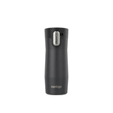 Contigo West Loop 3.0 front view showing matte black finish and compact shape for commuting