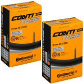 Continental tube front packaging showing model and pack of two for easy spares