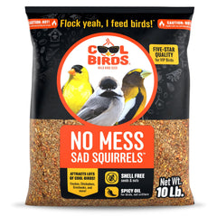 COOL BIRDS front packaging showing 10 lb spicy no mess blend and benefits