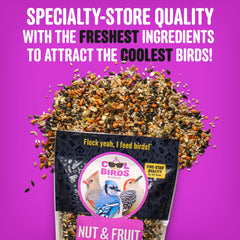 COOL BIRDS peanuts and tree nuts close-up offering calorie-rich nutrition