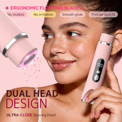 CoolHair trimmer used in shower showing waterproof design and easy rinsing benefit